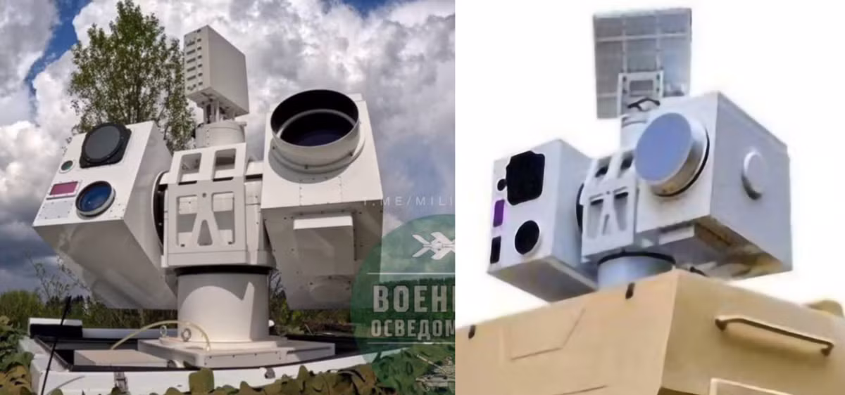 Đây cũng là kết luận được Fabian Hinz, nghiên cứu viên về Phân tích Quốc phòng và Quân sự tại Viện Nghiên cứu Chiến lược Quốc tế đưa ra. Fabian Hinz lưu ý trên X rằng: "Mặc dù cách sắp xếp cảm biến có vẻ đã bị thay đổi, nhưng hệ thống được quan sát thấy trong biên chế của Nga rất giống với hệ thống laser chống máy bay không người lái Shen Nung 3000/5000 của Trung Quốc". Ảnh: @MILINFOLIVE3.