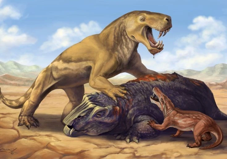 Răng nanh khủng khiếp của loài thú to lớn lâu đời hơn khủng long