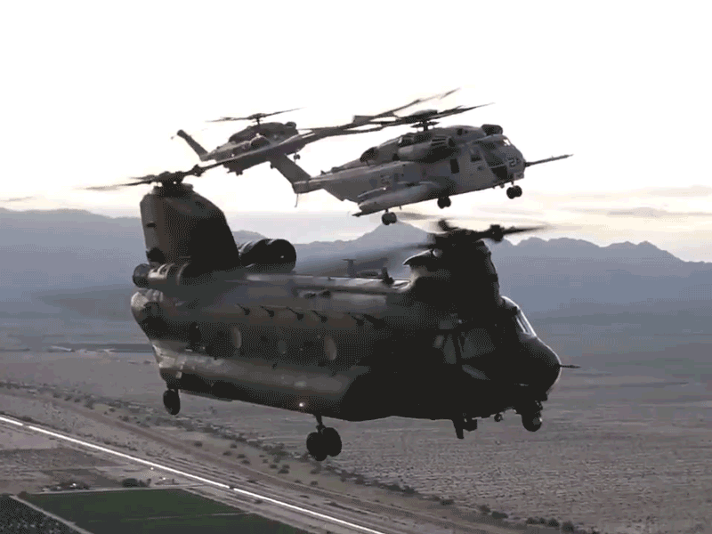 Theo tính toán, 4 tàu IAS sẽ trở thành một phần quan trọng của chiến dịch đổ bộ đường không. Sàn đáp có thể được sử dụng như một không gian thừa để chứa máy bay trực thăng. Nhà chứa máy bay, ước tính có thể chứa tới 500 lính thủy đánh bộ.