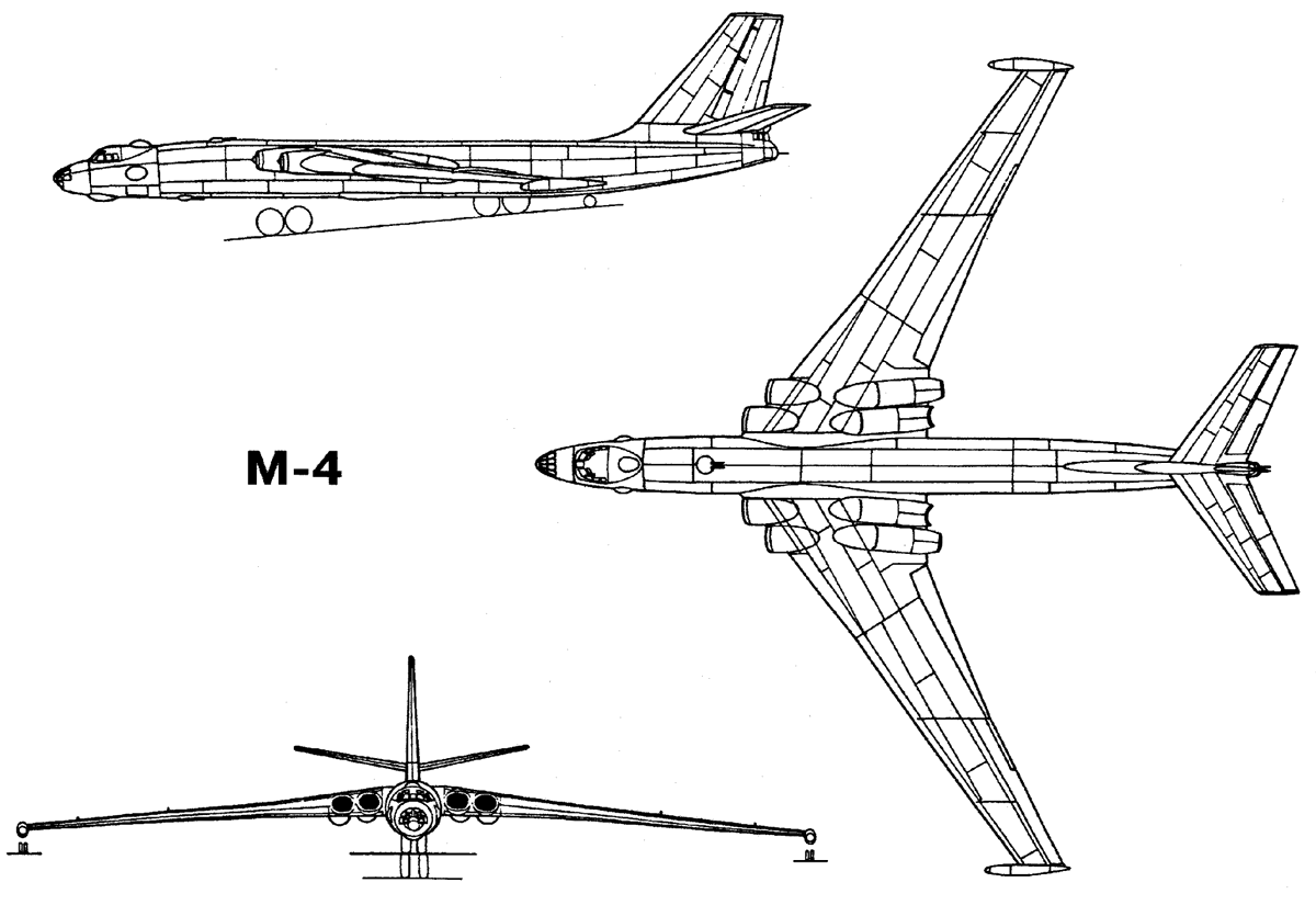 Để cân bằng sức mạnh với phương Tây, phòng thiết kế Myasishchev được giao nhiệm vụ phát triển một máy bay ném bom phản lực, có khả năng tấn công các mục tiêu ở châu Âu và Mỹ và ngay sau đó máy bay ném bom chiến lược M-4 đã được ra đời.