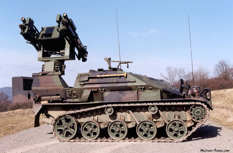 Trong ảnh là biến thể Wiesel-2 thiết kế cho nhiệm vụ phòng không tầm thấp. Wiesel-1/2 là dòng xe thiết giáp duy nhất ở phương Tây có khả năng nhảy dù từ máy bay vận tải.