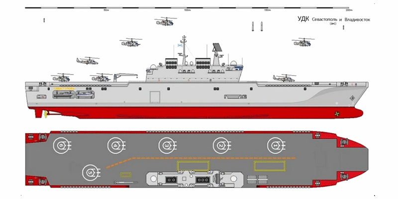 Số lượng trực thăng tàu Dự án 23900 có thể mang theo 15-16 chiếc. Ngoài ra, sẽ có thêm 4 chiếc UAV được triển khai trên tàu và các loại xe tăng, xe bọc thép..., theo nguồn tin này cho biết.