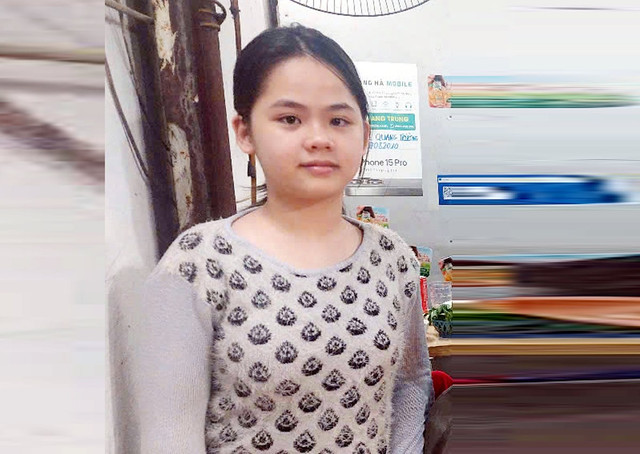 Cháu Nguyễn Kiều Trang. Ảnh: Gia đình cung cấp. begai1.jpg