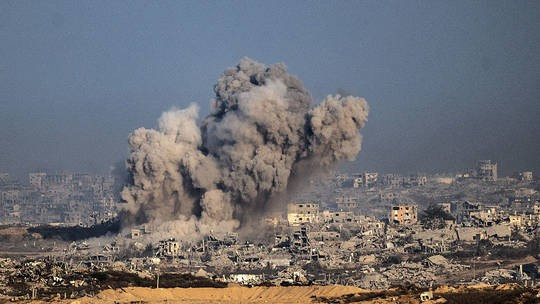Israel vẫn tiếp tục tiến hành các cuộc tấn công ở Dải Gaza. Ảnh: Anadolu. gaza.png