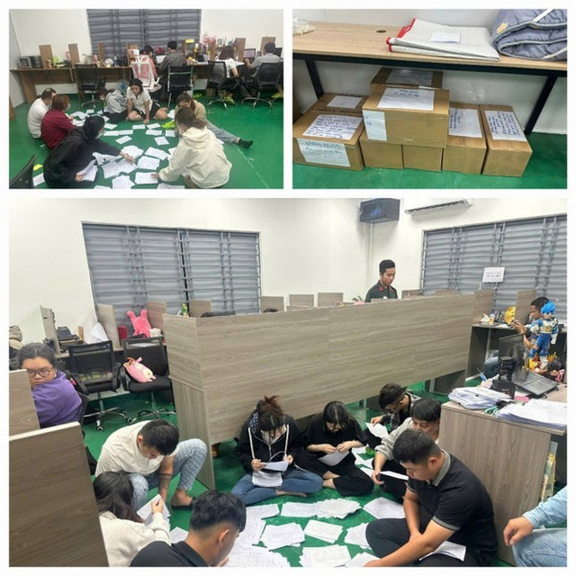 Tại các công ty của nhóm đối tượng, lực lượng chức năng thu giữ nhiều tài liệu quan trọng về hành vi lừa đảo chiếm đoạt tài sản của các bị hại. Tại các công ty của nhóm đối tượng, lực lượng chức năng thu giữ nhiều tài liệu quan trọng về hành vi lừa đảo chiếm đoạt tài sản của các bị hại.
