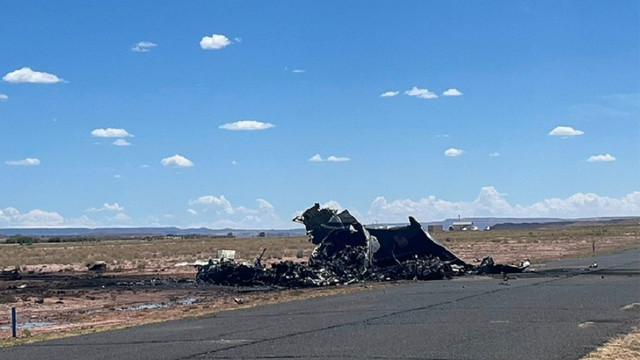Hiện trường vụ tai nạn máy bay ở bang Arizona, Mỹ, ngày 5/8. Ảnh: Sở cảnh sát Navajo. a1.png