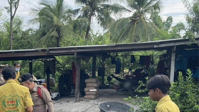 Một cặp vợ chồng bị điện giật tử vong tại nhà ở Nong Chok, Bangkok. Ảnh: Khaosod. thailan1.png
