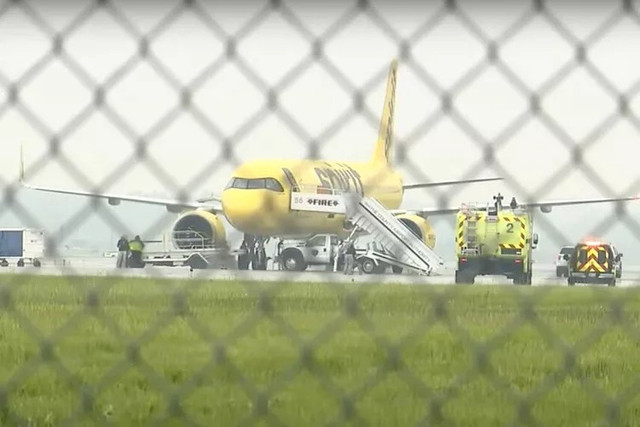 Một chiếc máy bay của hãng hàng không Spirit Airlines. Ảnh: Fox 2. maybay.png
