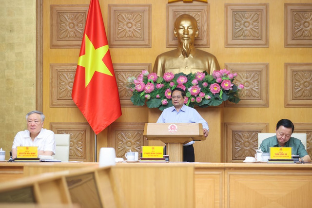 Thủ tướng Phạm Minh Chính chủ trì cuộc họp về triển khai tổ chức chính quyền địa phương 2 cấp. Ảnh: VGP Thủ tướng Phạm Minh Chính chủ trì cuộc họp về triển khai tổ chức chính quyền địa phương 2 cấp. Ảnh: VGP