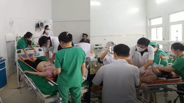 Hình ảnh cắt từ clip người nhà bệnh nhân phản ánh sự việc. Hình ảnh cắt từ clip người nhà bệnh nhân phản ánh sự việc.