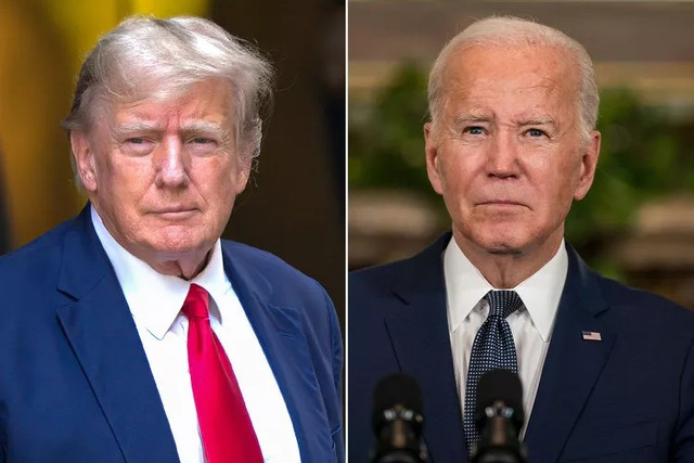 Gia đình Tổng thống Trump đã gửi lời chúc ông Joe Biden sớm hồi phục sức khỏe. Ảnh: CBS. trumpbiden.png