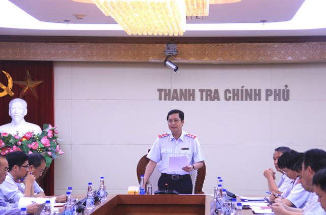 Phó Tổng Thanh tra Chính phủ Dương Quốc Huy chủ trì buổi công bố quyết định thanh tra. Phó Tổng Thanh tra Chính phủ Dương Quốc Huy chủ trì buổi công bố quyết định thanh tra.