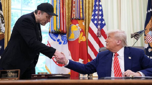 Tổng thống Trump nói có thể tha thứ cho Elon Musk. Ảnh: Getty. untitled.png