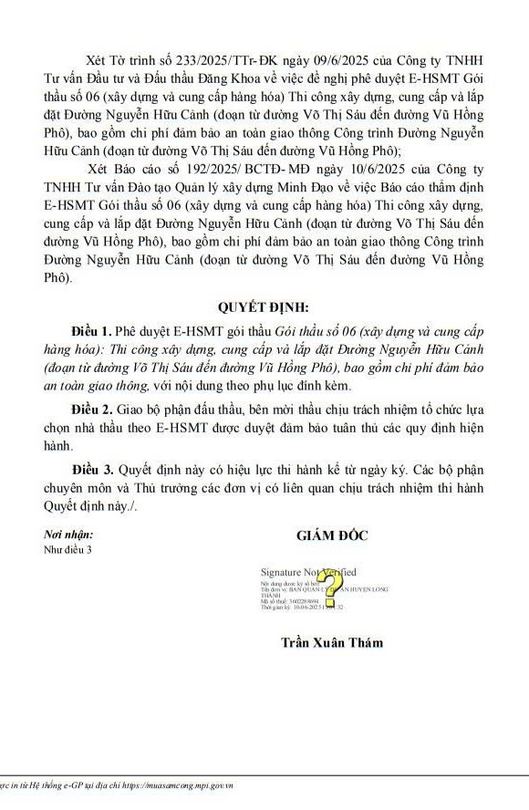 Quyết định phê duyệt E-HSMT. Nguồn: MSC qd-2-298.jpg
