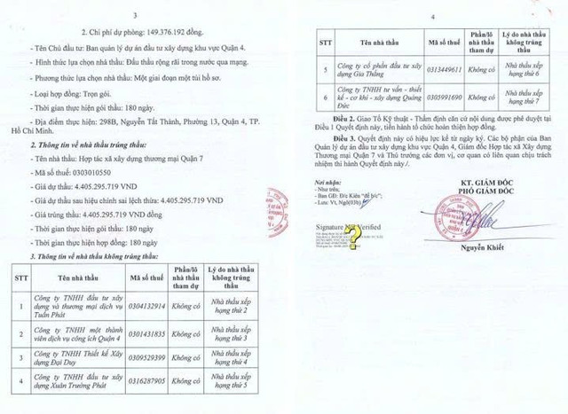 Quyết định số 05/QĐ-BQLKV4 phê duyệt kết quả lựa chọn nhà thầu gói thầu Sửa chữa, cải tạo Trường tiểu học Bến Cảng, Phường 13, Quận 4 qd-2.jpg