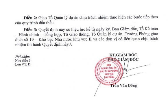 Quyết định số 57/QĐ-BQL phê duyệt E-HSMT gói thầu gói Thi công xây lắp. Nguồn: MSC qd-2-5529.jpg