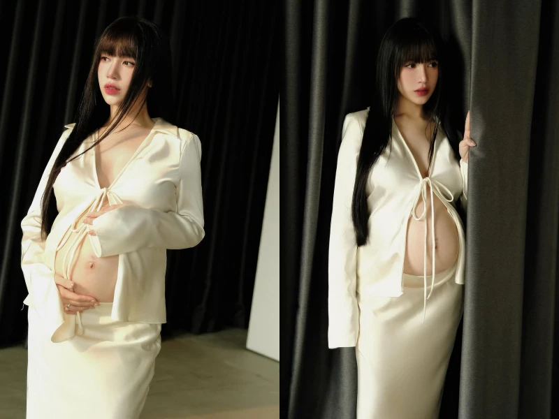 Ái nữ nhà đại gia Minh Nhựa càng bầu càng đẹp