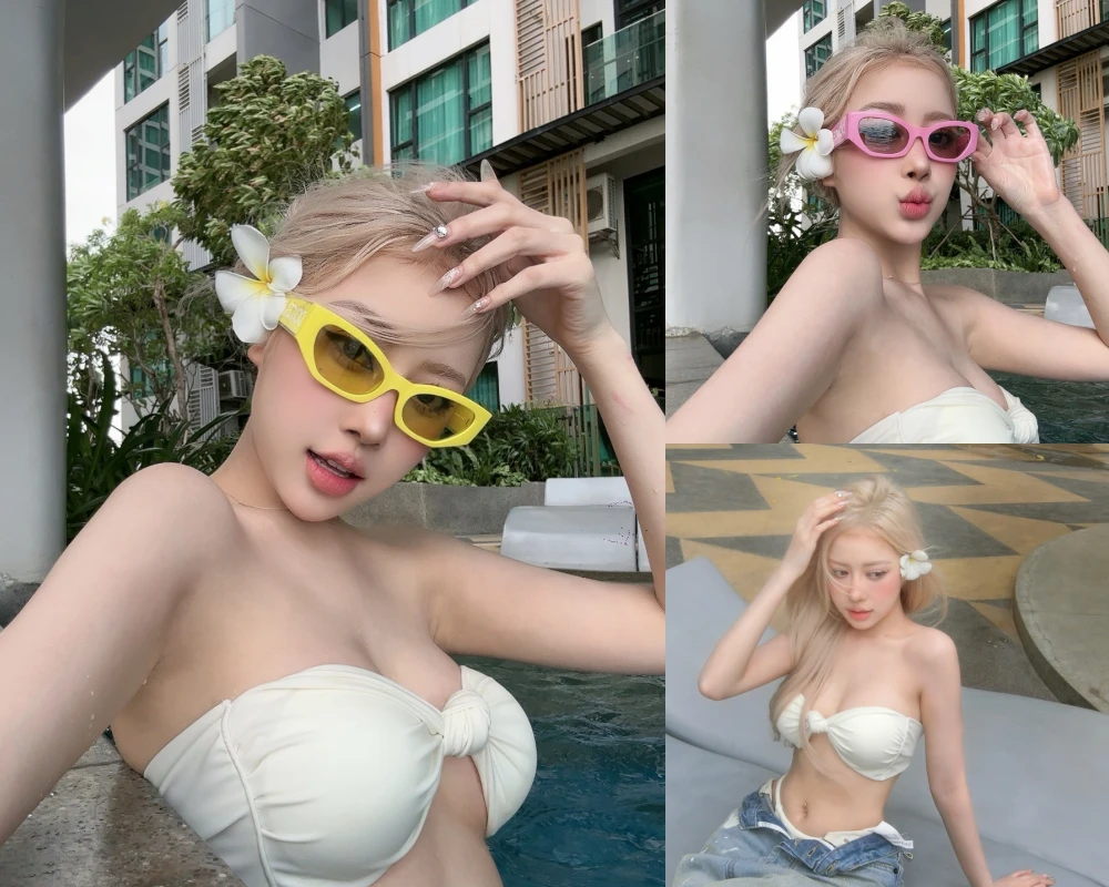 Hot girl Lê Huyền Diệu diện bikini tự tin khoe 3 vòng "bốc lửa"