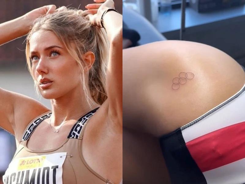 Hot girl điền kinh Đức khoe hình xăm gợi cảm