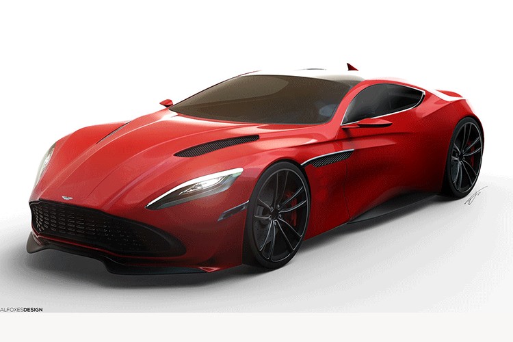 Không khó để nhận ra bản phác họa này còn mang những đường nét của Aston Martin CC100 và Vulcan.