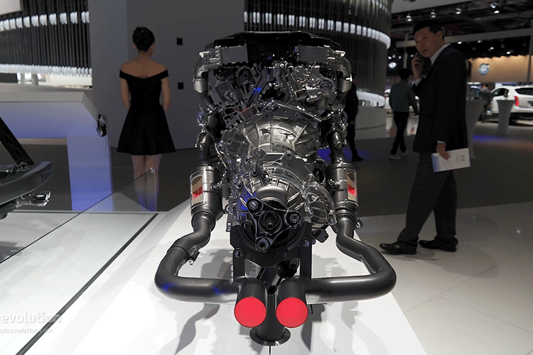Cụm động cơ của lộ thiên của CT6 PHEV.