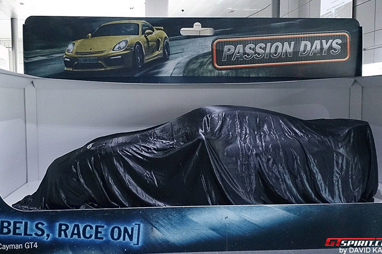 Để trình diễn Cayman GT4 đến thị trường Thụy Sĩ sau khi ra mắt tại Geneva, Porsche đã tạo ra một phiên bản mô hình tĩnh có tỉ lệ 1:1.