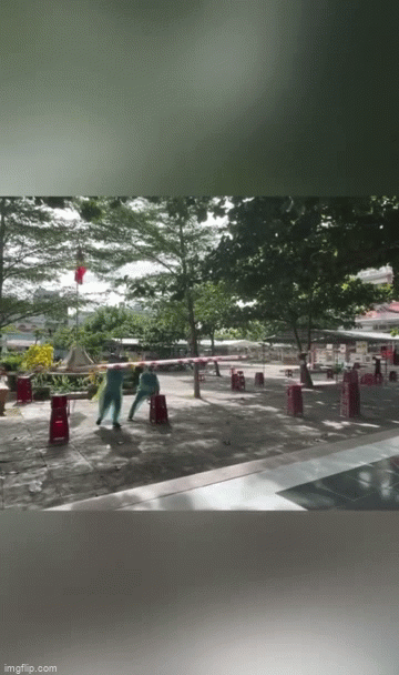 Theo tìm hiểu, màn múa lân hóa trang độc lạ đã thu hút sự chú ý của người dân tại điểm trường THCS Ngô Quyền, Q. Tân Bình, TP HCM.