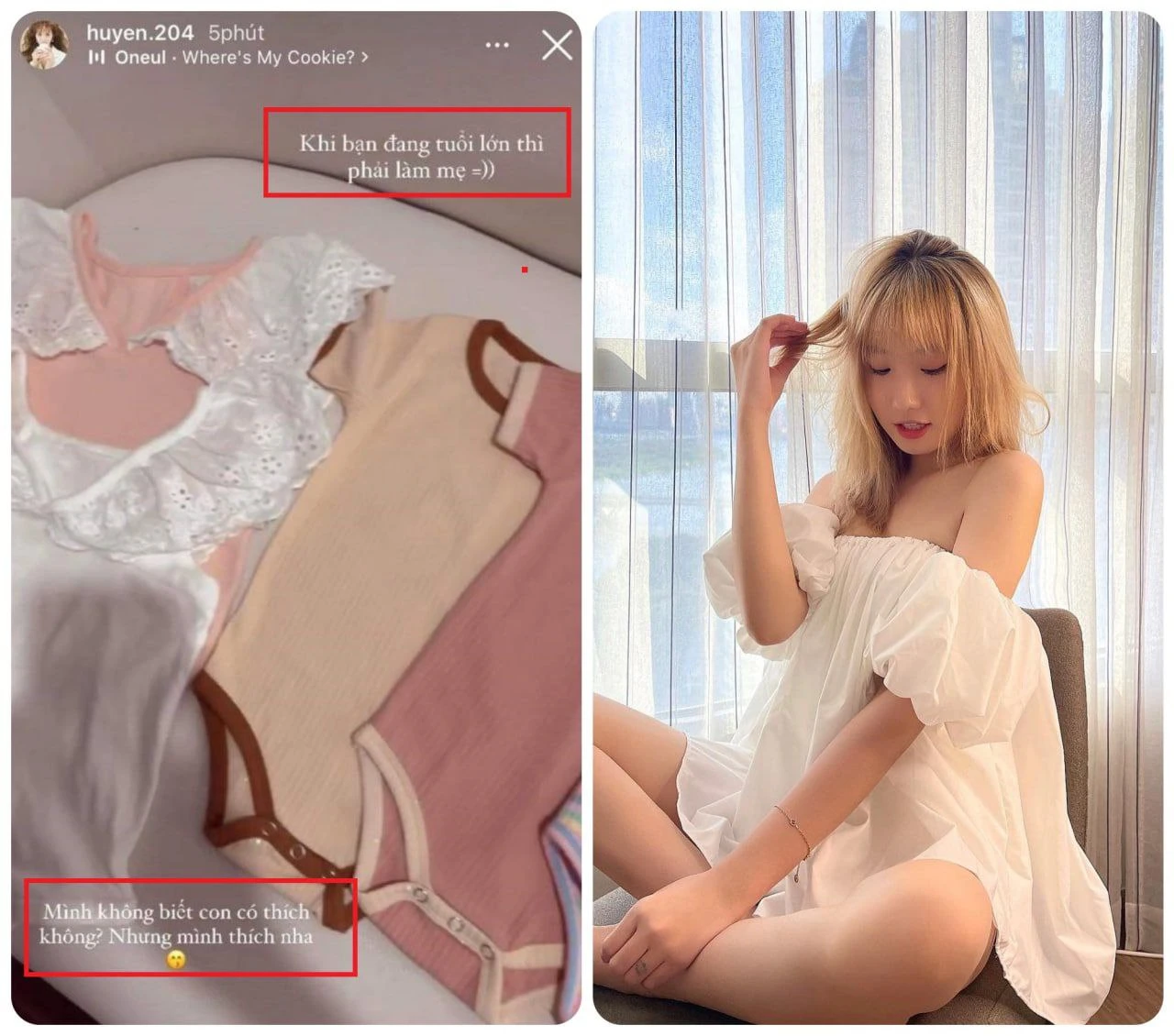 TikToker Huyền 2K4 "tạo địa chấn"... đang tuổi lớn đã phải làm mẹ?
