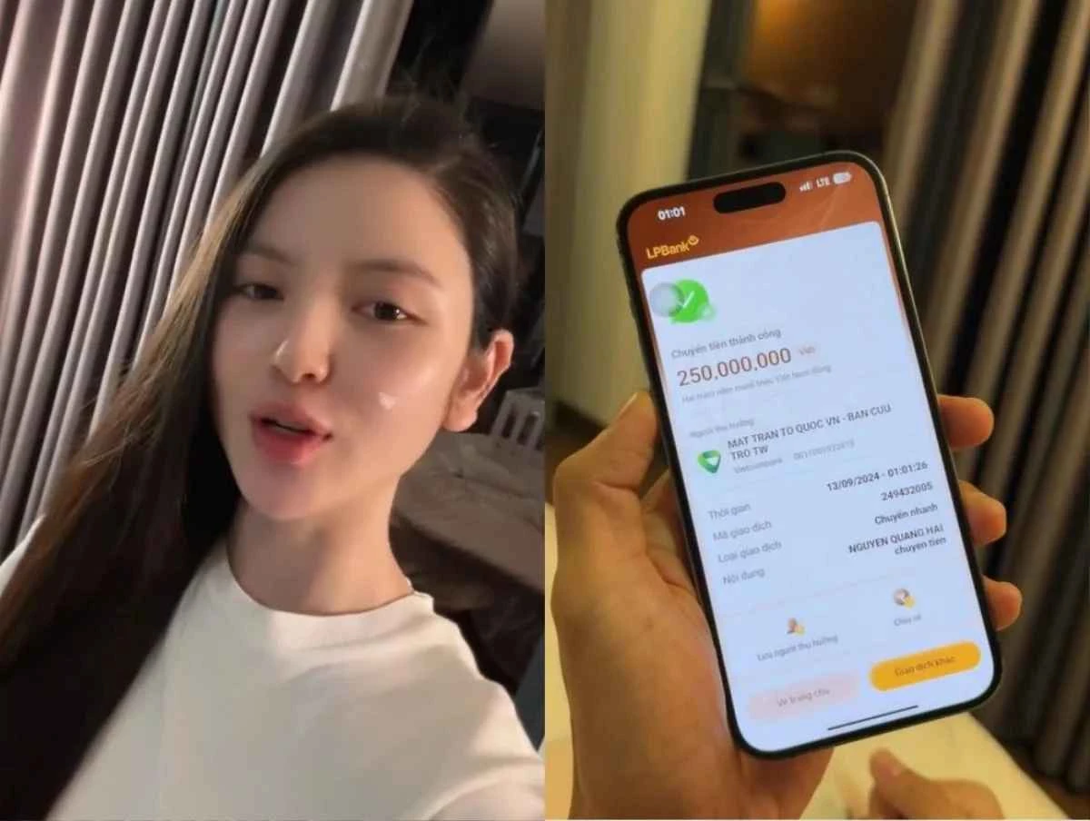 Chẳng chờ sao kê, vợ Quang Hải ủng hộ thêm sau khi bán xe