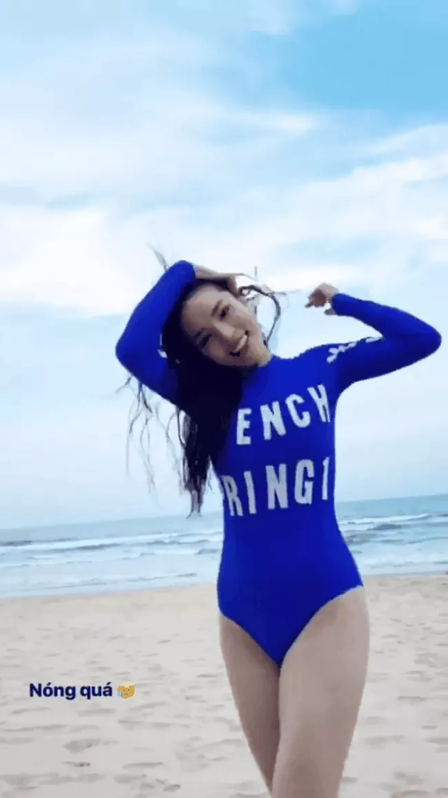 Dan mang “hung huc” voi canh Hoa hau Ky Duyen dien ao tam