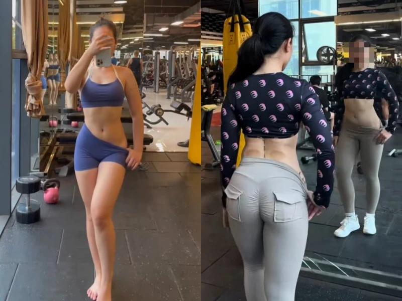 Đi tập gym cô gái có hành động lạ "hút triệu view"