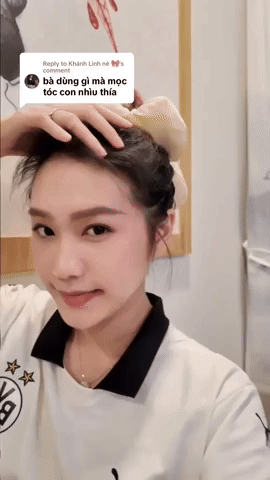 Cụ thể, trong video mới đây, Doãn Hải My - vợ Đoàn Văn Hậu chia sẻ về sản phẩm dầu gội giúp cô mọc nhiều tóc con.