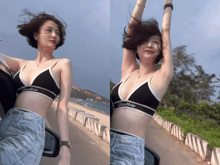 Mới đây, trên trang cá nhân, hot girl Thư Vũ đăng tải clip mới thu hút sự chú ý của dân mạng. Theo đó, diễn viên “Về Nhà Đi Con” mặc bikini gợi cảm với quần short jeans.