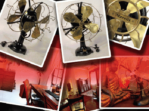 Quạt bàn 2 đầu Marelli. Ảnh: Vatgia.