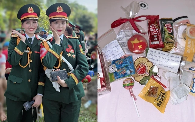 Chiến sĩ tham gia diễu binh, diễu hành 30/4 khoe quà "xinh yêu"