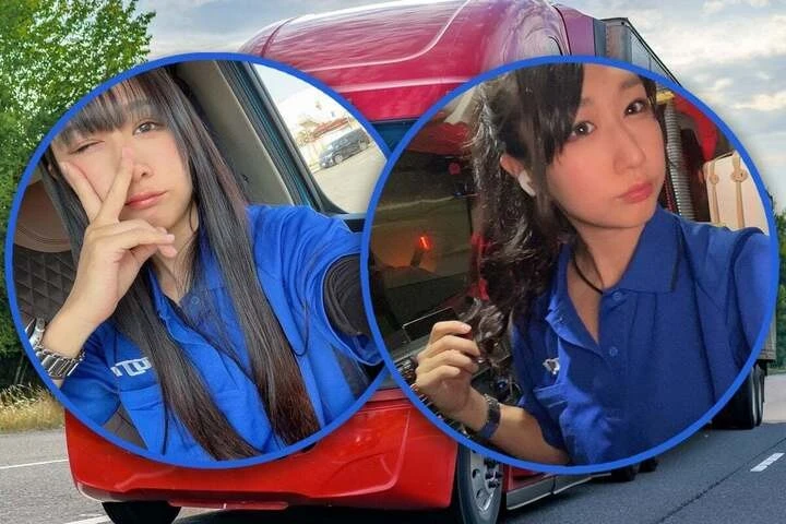 Nữ tài xế xe tải gây sốt vì xinh như hot girl