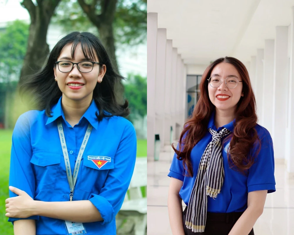 Nữ uỷ viên trẻ phát biểu tại lễ diễu binh, diễu hành 30/4