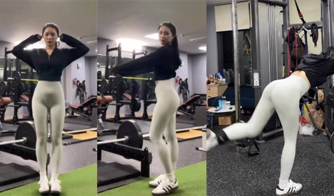 Khoe ảnh tập gym, bạn gái Nhâm Mạnh Dũng bị chê ăn mặc phản cảm