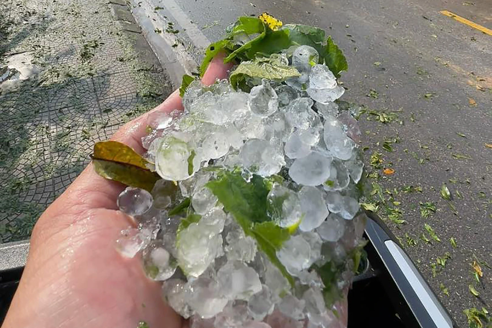 Quảng Ninh xuất hiện mưa đá, hạt to bằng trứng chim cút 