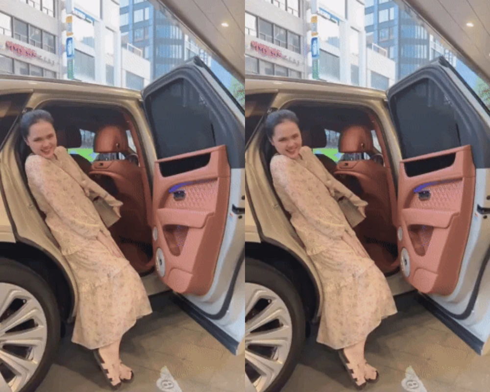 Ngồi xe của giới siêu giàu, vợ cầu thủ Duy Mạnh vẫn bị chê