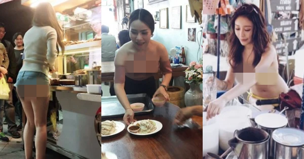 Khi các cô gái chuộng ăn mặc phản cảm đứng bán hàng