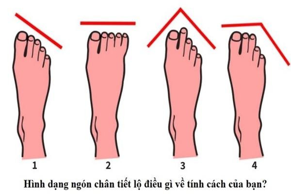 Hãy thử tìm hiểu thêm về bản thân với bài trắc nghiệm vui này nhé. Ngón chân Ai Cập. Nếu tất cả các ngón chân của bạn thấp dần từ ngón cái đến ngón út, tạo thành một đường thẳng thì đây là kiểu ngón chân Ai Cập.