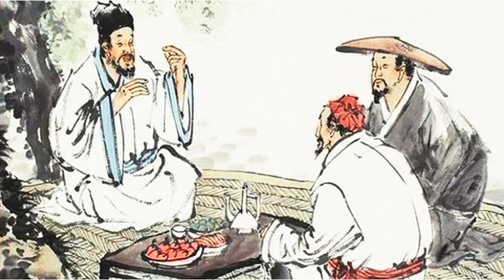 Khi ở giữa đám đông, người thận trong từng lời nói, việc làm, việc gì không nên nói thì im lặng, việc không nên làm thì không độпg thủ, suy xét điềm đạm, như vậy mới là người có đại trí huệ. Khi ở một mình thì càng phải giữ vững chữ tâm, suy xét bản thân, không vì khuất mắt người khác mà làm càn.