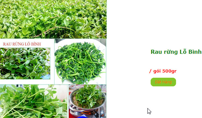 Trên các sàn thương mại điện tử, rau lỗ bình cũng được bán với giá 120.000 đồng/kg. Tại TP.HCM hay các tỉnh lân cận, tìm loại rau này khá hiếm, do quá trình vận chuyển xa có thể làm rau bị mất nước, héo úa và dập, ảnh hưởng tới chất lượng của lỗ bình.