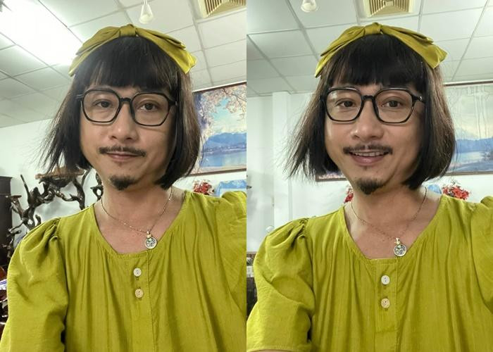 ới đây, Hứa Minh Đạt gây chú ý khi khoe loạt ảnh giả gái trên mạng xã hội. Trong ảnh, ông xã Lâm Vỹ Dạ diện đầm xanh nõn chuối, đính nơ trên đầu. Mặc dù váy vóc và phụ kiện trông rất nữ tính, nhưng nam diễn viên vẫn không giấu nổi vẻ nam tính.