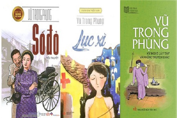 Vũ Trọng Phụng viết tất cả 9 tiểu thuyết. Nổi bật trong số đó là Số đỏ với những nhân vật như Xuân Tóc đỏ, cụ Cố Hồng, ông TYPN. Đồng thời, đoạn trích của tác phẩm này cũng được đưa vào chương trình học trong nước (SGK Ngữ Văn 11, tập 1) với tên gọi: Hạnh phúc của một tang gia. Ảnh: NXB Văn học.