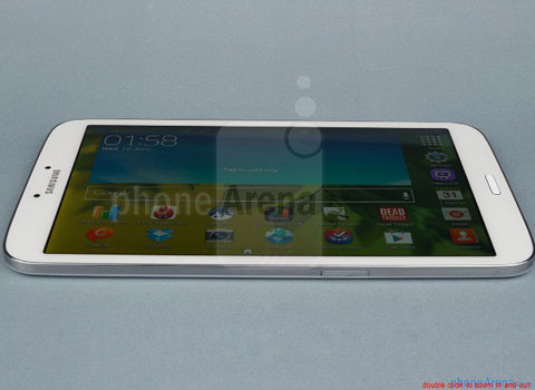 Samsung Galaxy Tab 3 8 inch. Samsung cũng góp mặt với chiếc máy tính bảng Galaxy Tab 3 chỉ có độ dày 7,4 mm. Chiếc máy tính bảng này chỉ dày hơn so với chiếc iPad mini của Apple 0,2 mm (độ dày của một sợi tóc) nhưng cũng đành ngậm ngùi đứng ở vị trí thứ 3.