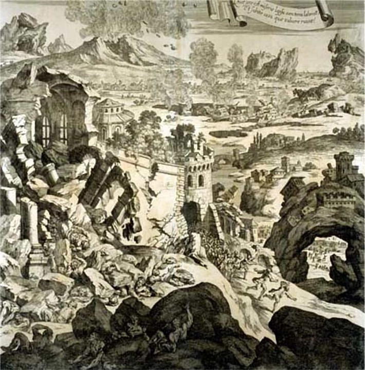 Sicily, Ý (1693): Được coi là trận động đất có sức tàn phá khủng khiếp nhất trong lịch sử Ý, nó được ghi nhận với cường độ 7,4 độ richter, phá hủy 70 thành phố, giết chết 60.000 người.