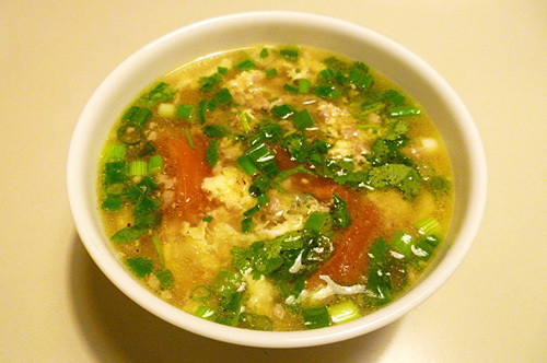Canh trứng.