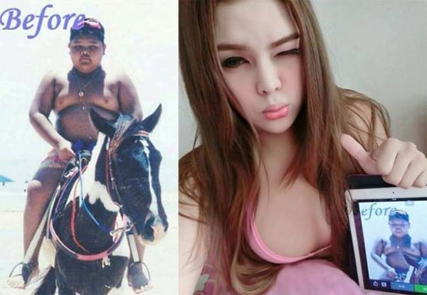 Cô nàng này có tên Pissy và luôn tự gọi mình là "công chúa phẫu thuật". Pissy chia sẻ, cô từng là một cậu bé xấu xí và nặng đến 128 kg. Với ước mong trở thành con gái, Pissy đã quyết định chịu đau, chi một số tiền lớn để dao kéo toàn bộ cơ thể, kể cả chuyển giới. Hiện tại, nhờ danh tiếng có được, hot girl Thái Lan mở trung tâm tư vấn làm đẹp, phẫu thuật thẩm mỹ cho những bạn trẻ có nhu cầu.